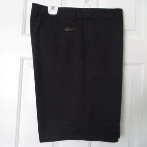 Greg Norman for Tasso Elba Mens Flat Front Black Golf Short Pant - Size 36W*